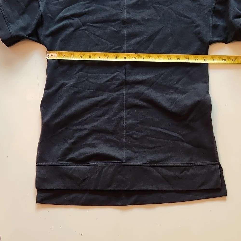 Lululemon A Cut Above Short Sleeve Crewneck Slit Sweatshirt Black 6